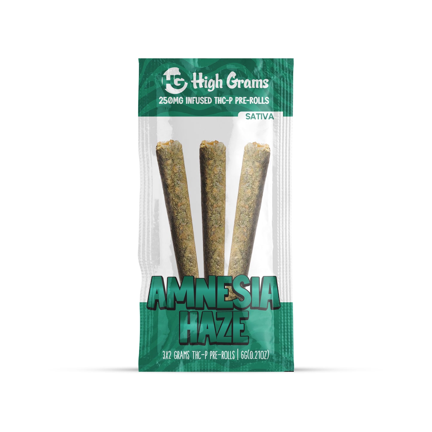 THC-P Pre-Rolls 3X2G | Amnesia Haze | Sativa