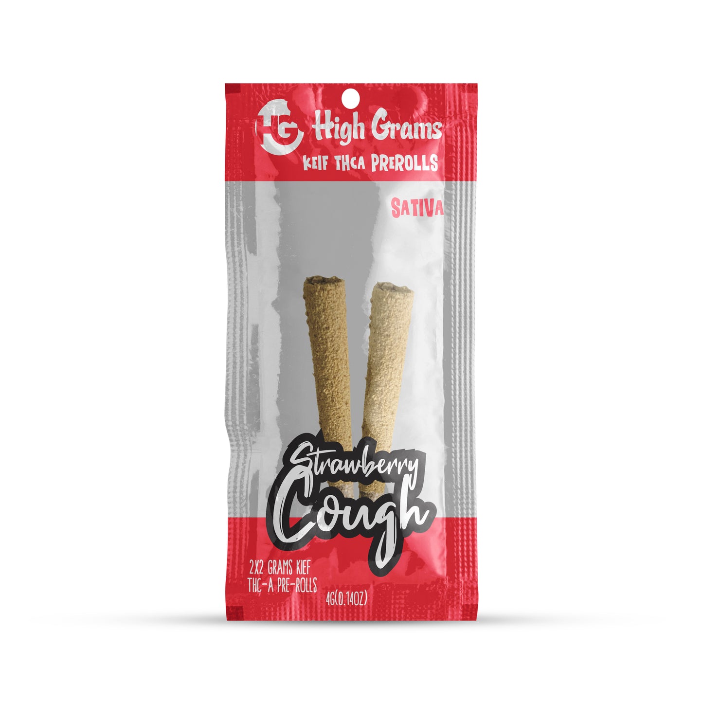 THC-A Kief Pre-Rolls 4 Gram | Strawberry Cough | Sativa