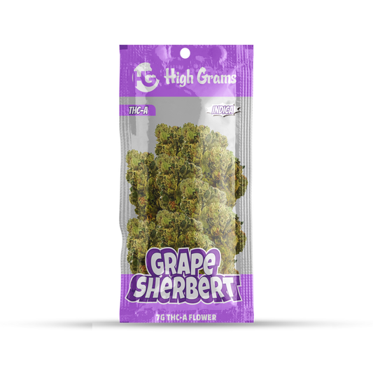 THC-A Flower 7 Gram | Grape Sherbert | Indica