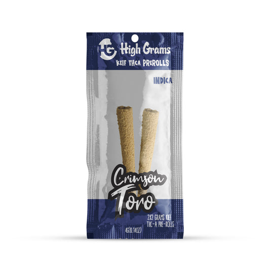 THC-A Kief Pre-Rolls 4 Gram | Crimson Toro | Indica